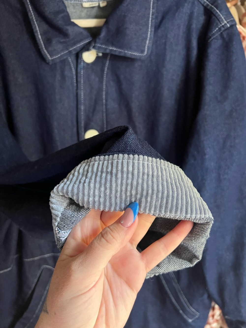 Shelter Denim Indigo Blue Jacket Size XL - Picture 4 of 5